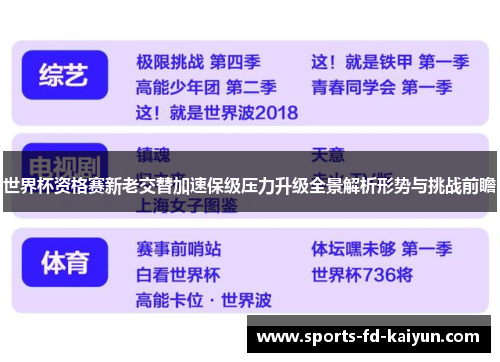 世界杯资格赛新老交替加速保级压力升级全景解析形势与挑战前瞻
